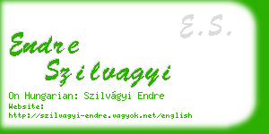 endre szilvagyi business card