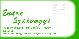 endre szilvagyi business card